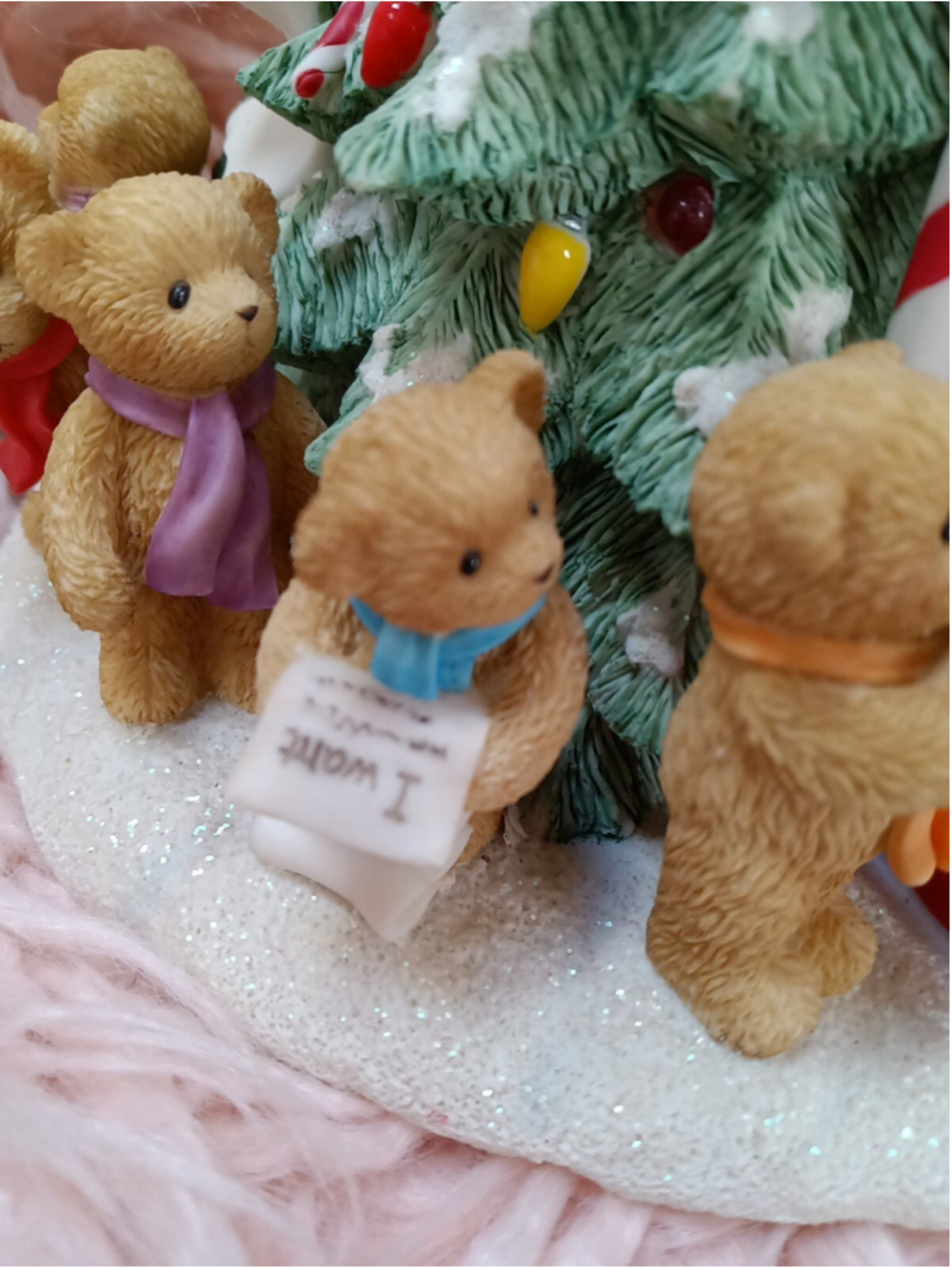 Cherished Teddies Lighted Christmas Tree Plays Tune We Wish You Merry Christmas - Picture 4 of 16